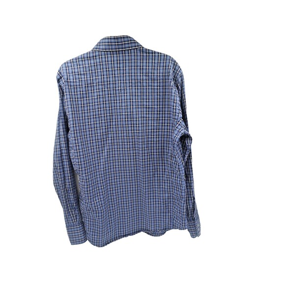 TOM FORD Blue Check Print Button-up Dress Shirt Men Long Sleeve Sz 44, 17 1/2 - Picture 9 of 16